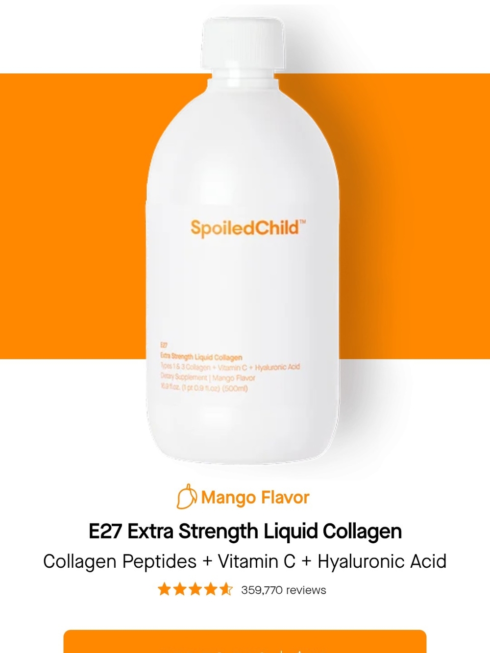 NEW SpoiledChild E27 Liquid Collagen – MANGO